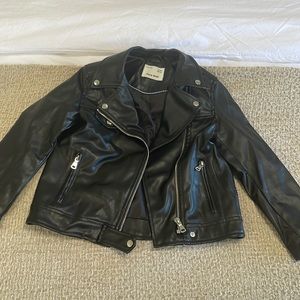 Zara kids vegan leather jacket